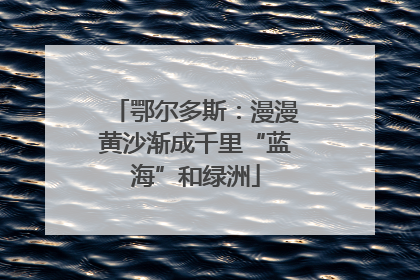 鄂尔多斯：漫漫黄沙渐成千里“蓝海”和绿洲