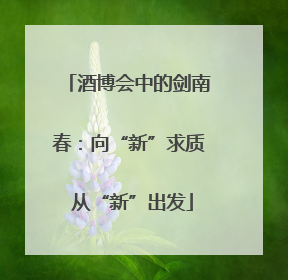 酒博会中的剑南春：向“新”求质 从“新”出发
