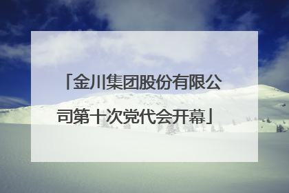 金川集团股份有限公司第十次党代会开幕