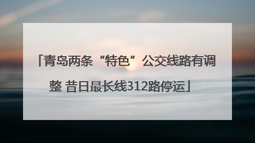 青岛两条“特色”公交线路有调整 昔日最长线312路停运