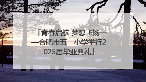 青春启航 梦想飞扬——合肥市五一小学举行2025届毕业典礼