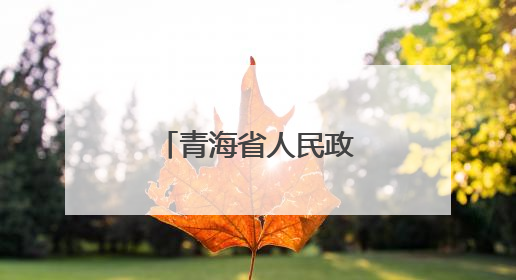 青海省人民政府关于马瑞等职务任免的通知