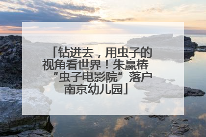 钻进去，用虫子的视角看世界！朱赢椿“虫子电影院”落户南京幼儿园