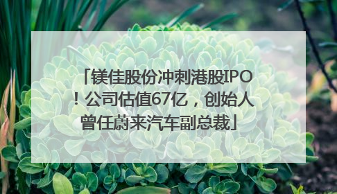 镁佳股份冲刺港股IPO！公司估值67亿，创始人曾任蔚来汽车副总裁