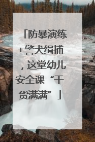 防暴演练+警犬缉捕，这堂幼儿安全课“干货满满”