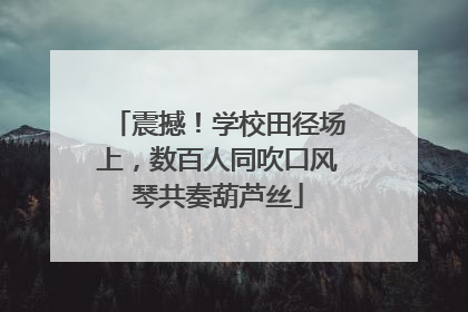 震撼！学校田径场上，数百人同吹口风琴共奏葫芦丝