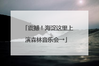 震撼！海淀这里上演森林音乐会→