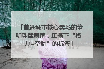 首进城市核心卖场的董明珠健康家，正撕下“格力=空调”的标签
