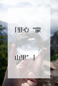 驻心“蒙山里”