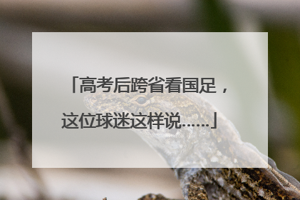 高考后跨省看国足，这位球迷这样说……
