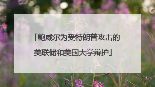 鲍威尔为受特朗普攻击的美联储和美国大学辩护
