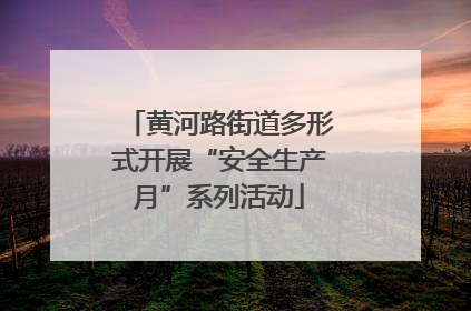黄河路街道多形式开展“安全生产月”系列活动