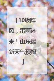 10级阵风，雷雨还来！山东最新天气预报