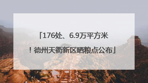 176处、6.9万平方米！德州天衢新区晒粮点公布