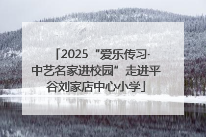 2025“爱乐传习·中艺名家进校园”走进平谷刘家店中心小学