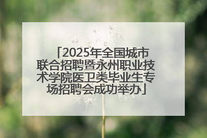 2025年全国城市联合招聘暨永州职业技术学院医卫类毕业生专场招聘会成功举办