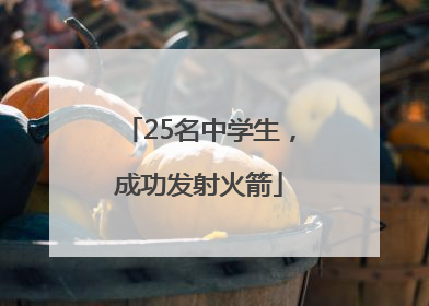25名中学生，成功发射火箭
