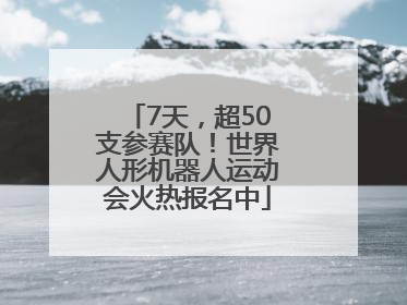 7天，超50支参赛队！世界人形机器人运动会火热报名中