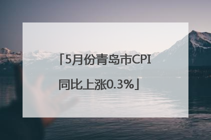 5月份青岛市CPI同比上涨0.3%