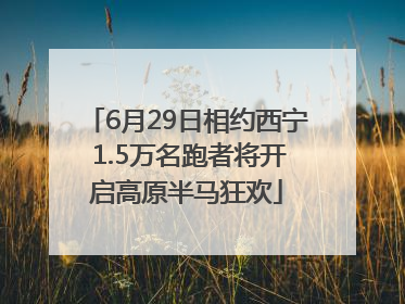 6月29日相约西宁 1.5万名跑者将开启高原半马狂欢